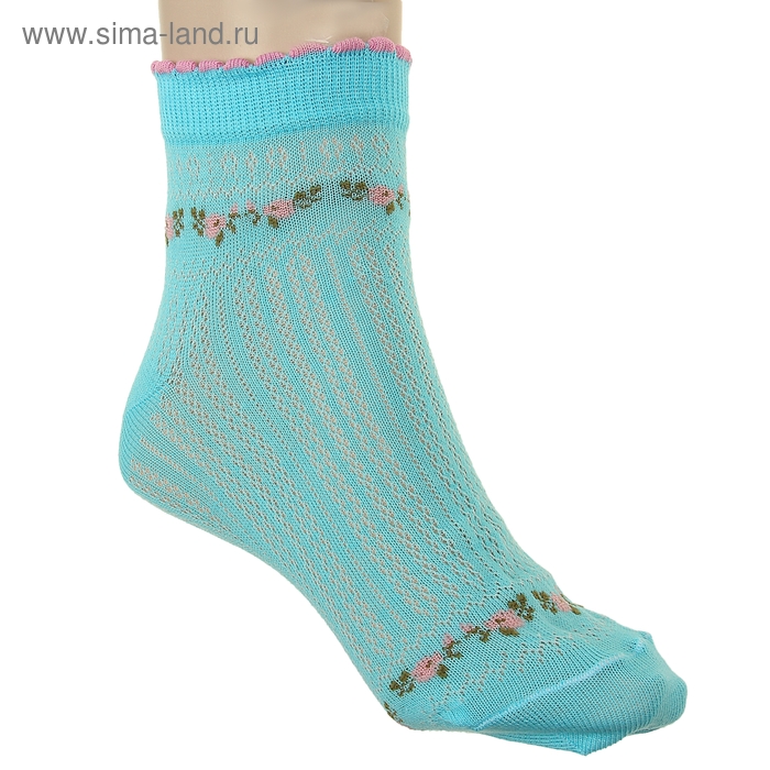 Носки женские, цвет светло-бирюзовый, размер 25 - Фото 1