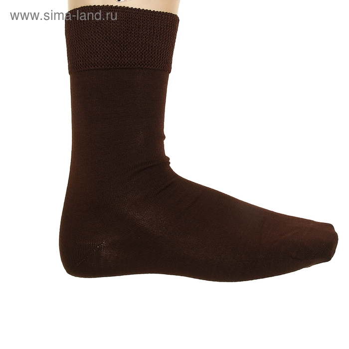 Носки мужские, цвет тёмно-коричневый, размер 25 - Фото 1