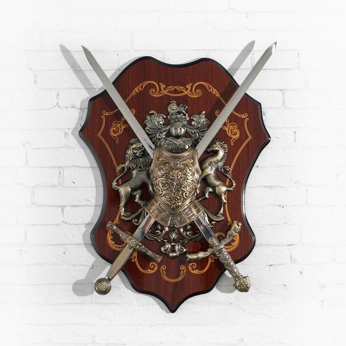 Панно на стену «Геральдика. Рыцарские доспехи», декор настенный, щит декоративный - Фото 1