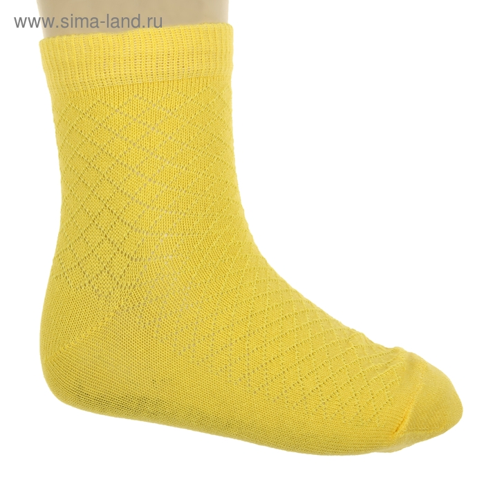 Носки детские ЛС58, цвет желтый, р-р 18-20 - Фото 1