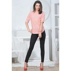 Блуза, размер 52, рост 164 см, цвет персик/белый (арт. 4945а С+) - Фото 1