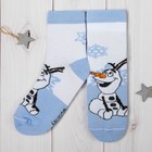 Носки детские "Олаф. Снег", Холодное сердце, 16-18 см, 4-6 лет, 80% хлопок, 17% полиамид, 3% эластан - Фото 1