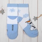 Носки детские "Олаф. Снег", Холодное сердце, 16-18 см, 4-6 лет, 80% хлопок, 17% полиамид, 3% эластан - Фото 2