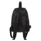 Рюкзак молодёжный, отдел на молнии, наружный карман, цвет чёрный/фиолетовый - Фото 3