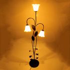 Торшер "Колокольчик" 3 лампы черный h=150 см (220W 15W E27) МИКС - Фото 4