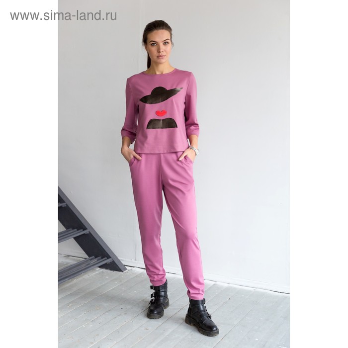 Брюки женские, цвет цикламен, размер 52, рост 164 см - Фото 1