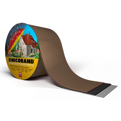 Самоклеящаяся герметизирующая лента Никобенд, коричневая, 0.15×3 м