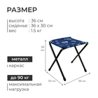 Стул складной Nika, 36 х 30 х 36 см, цвет джинс - Фото 3