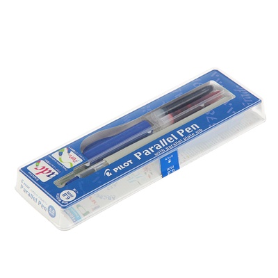 Перьевая ручка для каллиграфии Pilot. Parallel Pen, узел 6.0 мм, картридж IC-P3, набор в футляре