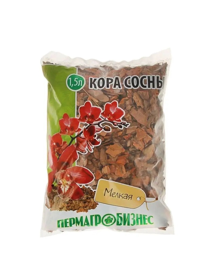 Добавка в почву «Кора сосны», мелкая, 1.5 л - Фото 1