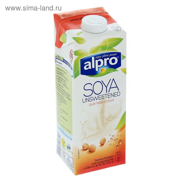 Соевый напиток ALPRO без сахара, без соли, 1 л. - Фото 1