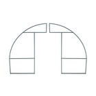 Теплица (каркас), 6 × 3 × 2 м, металл, профиль 20 × 20 мм, шаг дуги 1 м, без поликарбоната - Фото 2