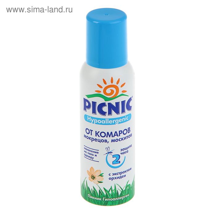 Аэрозоль от комаров Picnic Hypoallergenic, 125 мл - Фото 1