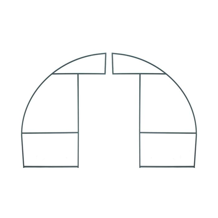 Теплица (каркас), 4 × 3 × 2 м, металл, профиль 20 × 20 мм, шаг дуги 1 м, без поликарбоната - фото 1889161870