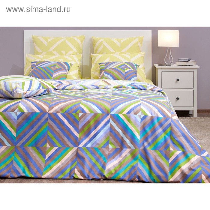 Постельное бельё дуэт «Брайтон фреш», размер 220х240 см, 140х205 см - 2 шт, 50х70 см - 2 шт - Фото 1