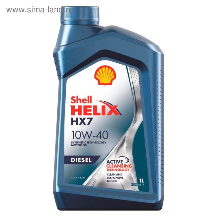 Масло моторное Shell Helix  DIESEL HX7 10W-40, 550040506, 1 л - Фото 1