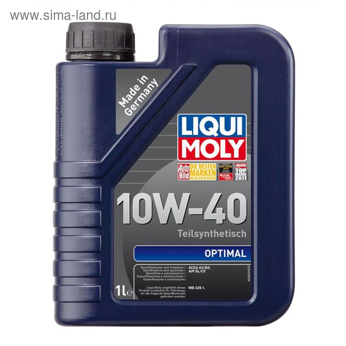 Масло моторное  Liqui Moly Optimal 10W-40, 1 л - Фото 1