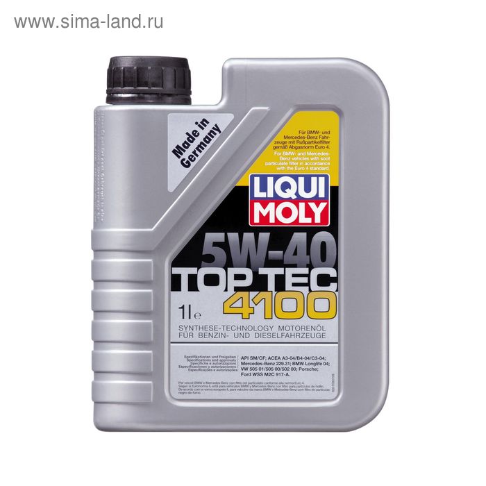 Масло моторное  Liqui Moly Top Tec 4100 5W-40, 1 л - Фото 1