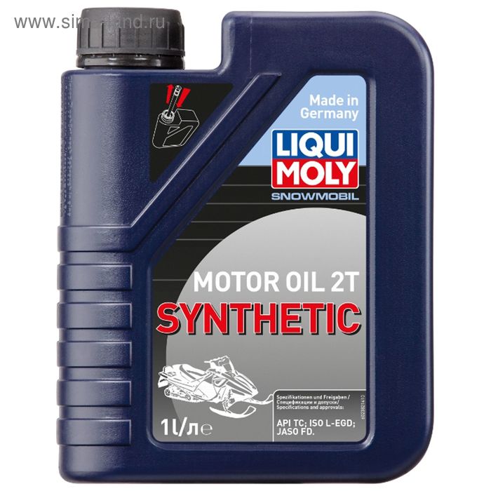 Моторное масло для снегоходов Liqui Moly Snowmobil Motoroil 2T Synthetic TC, 1 л - Фото 1