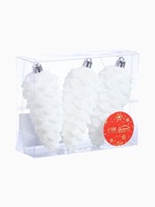Ёлочные игрушки 3 шт. «Шишка» 12×4.5 см, белый - Фото 5