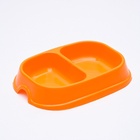 Миска 2×200 мл, оранжевая - Фото 2