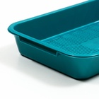 Туалет перламутровый средний с сеткой 36×26×6.5 см, бирюзовый - Фото 3