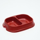 Миска 2×200 мл, красная - Фото 2