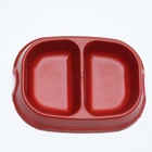 Миска 2×200 мл, красная - Фото 3