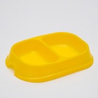 Миска 2×200 мл, желтая - Фото 2