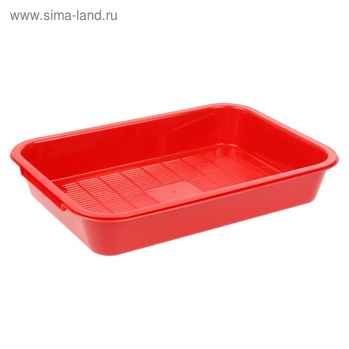 Туалет средний с сеткой 36 х 26 х 6,5 см, красный - Фото 1