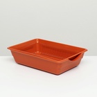 Туалет глубокий с сеткой 36×25×9 см, коричневый - Фото 3