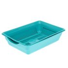 Туалет перламутровый глубокий с сеткой, 36 х 26 х 9 см, бирюзовый - Фото 1