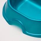 Миска двойная, 2×200 мл, пластик, бирюзовая - Фото 4