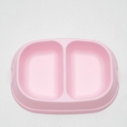 Миска 2×200 мл, розовая - Фото 3