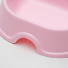 Миска 2×200 мл, розовая - Фото 4