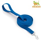 Поводок 5 м х 2,5 см, синий - Фото 1