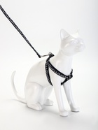 Комплект прошитый "Жираф", ширина 1 см, поводок 120 см, шлейка 23-35 см, чёрно-белый - Фото 2