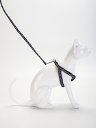 Комплект прошитый "Жираф", ширина 1 см, поводок 120 см, шлейка 23-35 см, чёрно-белый - Фото 3