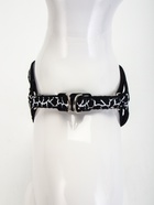 Комплект прошитый "Жираф", ширина 1 см, поводок 120 см, шлейка 23-35 см, чёрно-белый - Фото 5