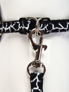 Комплект прошитый "Жираф", ширина 1 см, поводок 120 см, шлейка 23-35 см, чёрно-белый - Фото 6