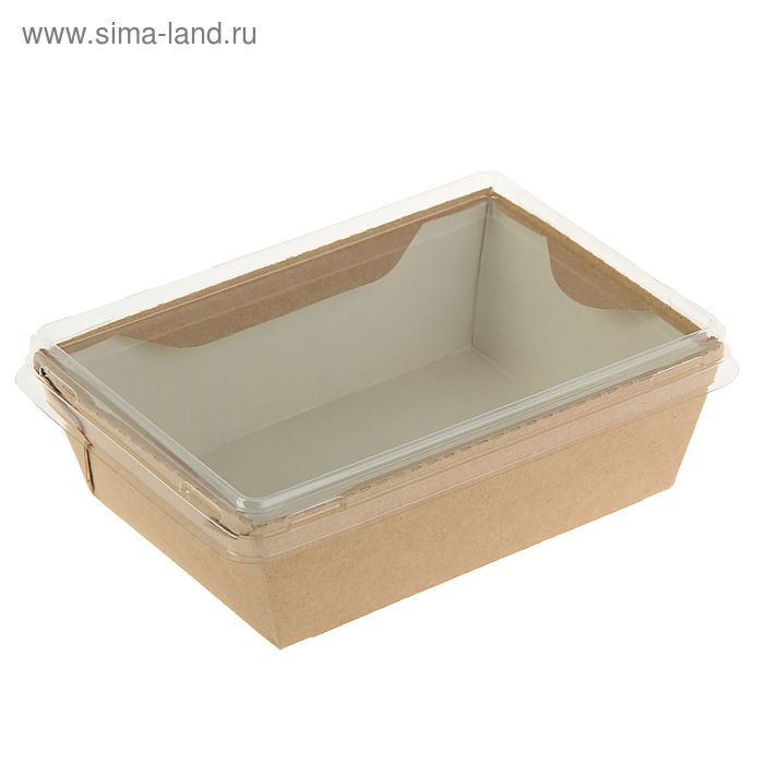 Упаковка, салатник с прозрачной крышкой, 14,5 х 9,5 х 4, 5 см, 0,4 л - Фото 1
