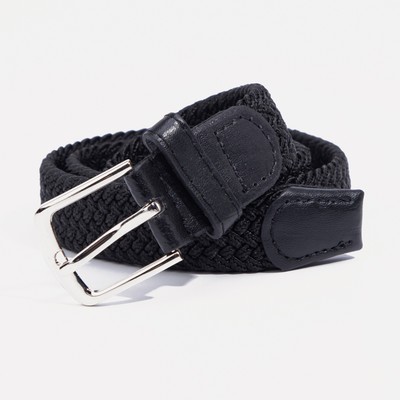 Ремень детский, ширина 2.5 см, пряжка металл, цвет чёрный