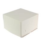 Кондитерская упаковка хром эрзац, короб белый 30 х 30 х 19 см - Фото 1