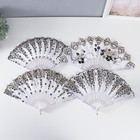 Веер складной «Греция», пластик, текстиль, 22 см, МИКС - Фото 2