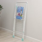 Сушилка для белья напольная складная, рабочая длина 20 м, белая - Фото 11