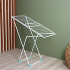 Сушилка для белья напольная складная, рабочая длина 20 м, белая - Фото 5