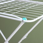 Сушилка для белья напольная складная, рабочая длина 20 м, белая - Фото 7