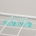 Сушилка для белья напольная складная, рабочая длина 20 м, белая - Фото 8