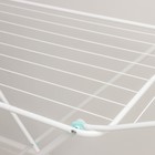 Сушилка для белья напольная складная, рабочая длина 20 м, белая - Фото 9