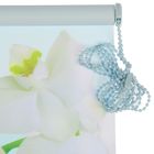 Штора-ролет Магеллан (шторы и фурнитура) «Орхидея», размер 50×160 см, цвет голубой - Фото 3